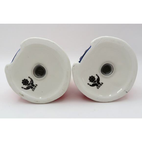 Santa Salt & Pepper Shakers Ceramic SE China Christmas Holiday Kitchen Set of 2 - Picture 10 of 12